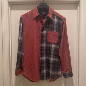 Pendleton Red and Black Mixed Pattern Mens Large